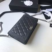 Chanel Boy WOC Chain Bag Black Antique Silver 19x12.5x3cm - 5