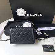 Chanel Boy WOC Chain Bag Black Antique Silver 19x12.5x3cm - 4