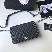 Chanel Boy WOC Chain Bag Black Antique Silver 19x12.5x3cm - 3