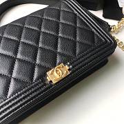 Chanel Boy WOC Chain Bag Black Antique Gold 19x12.5x3cm - 4