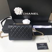 Chanel Boy WOC Chain Bag Black Antique Gold 19x12.5x3cm - 3