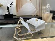 Chanel Classic Mini Flap Bag Golden Hardware White 17cm - 5