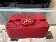 Chanel Classic Mini Flap Bag Golden Hardware Red 17cm - 2