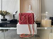 Chanel Classic Mini Flap Bag Golden Hardware Hot Pink 17cm - 5