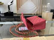 Chanel Classic Mini Flap Bag Golden Hardware Hot Pink 17cm - 2