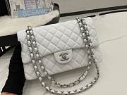 Chanel Classic Flap Bag White Silver  25cm - 5