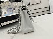 Chanel Classic Flap Bag White Silver  25cm - 3