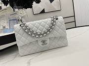 Chanel Classic Flap Bag White Silver  25cm - 4