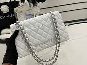 Chanel Classic Flap Bag White Silver  25cm - 2