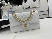 Chanel Classic Flap Bag White Gold 25cm - 3