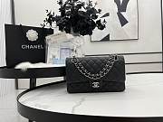 Chanel Classic Flap Bag Black Silver  25cm - 1