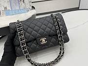 Chanel Classic Flap Bag Black Silver  25cm - 4