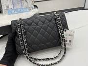 Chanel Classic Flap Bag Black Silver  25cm - 3