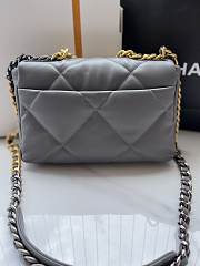 Chanel 19 Dark Grey Lambskin Mixed Hardware Gold 26cm - 3