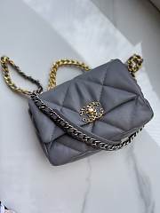 Chanel 19 Dark Grey Lambskin Mixed Hardware Gold 26cm - 2