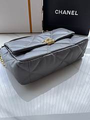 Chanel 19 Dark Grey Lambskin Mixed Hardware Gold 30m - 5