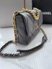 Chanel 19 Dark Grey Lambskin Mixed Hardware Gold 30m - 4