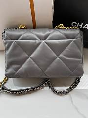 Chanel 19 Dark Grey Lambskin Mixed Hardware Gold 30m - 2