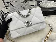 Chanel 19 White Lambskin Mixed Hardware Gold 26cm - 2