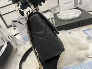 Chanel 19 Black Lambskin Mixed Hardware Gold 30cm - 5