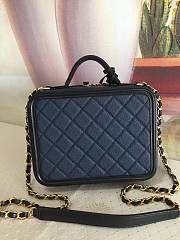 Chanel Filigree Vanity Case Navy 21cm - 5