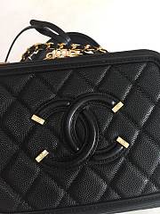 Chanel Filigree Vanity Case Black 17cm - 2