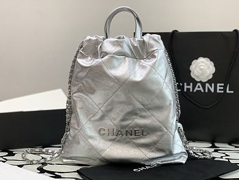 Chanel 22 Large Backpack Silver 34*29*8*cm