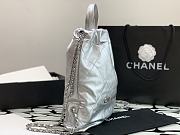 Chanel 22 Large Backpack Silver 34*29*8*cm - 5