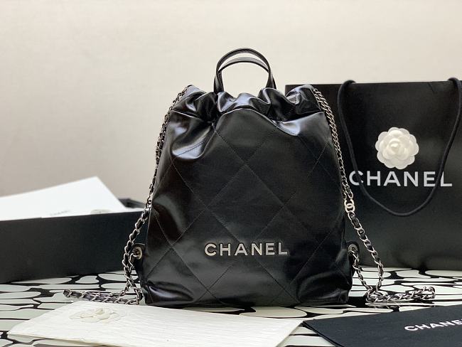 Chanel 22 Large Backpack Black Silver 34*29*8*cm - 1