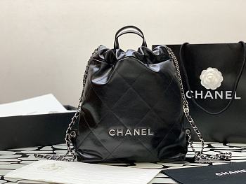 Chanel 22 Large Backpack Black Silver 34*29*8*cm