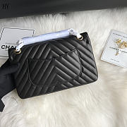 Chanel Classic Flap Black Gold Quilted Leather 25cm - 5