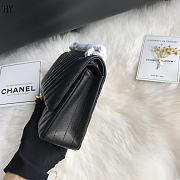 Chanel Classic Flap Black Gold Quilted Leather 25cm - 4