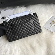 Chanel Classic Flap Black Black Quilted Leather 25cm - 5