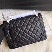 Chanel Classic Flap Maxi Caviar Flap Black Silver 33cm - 4