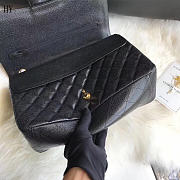 Chanel Classic Flap Maxi Caviar Flap Black Gold 33cm - 4