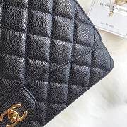 Chanel Classic Flap Maxi Caviar Flap Black Gold 33cm - 5