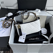 Chanel Gabrielle Hobo Bag White 20cm - 4