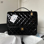 Chanel 22K Backpack Patent Black 31.5*31*9cm - 1