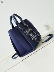 Chanel Canvas Large Shopping Bag Tote Denim 33cm - 4