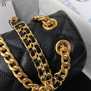 Chanel Quilted Black Caviar Chain Melody Backpack 20×19×8cm - 2