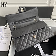 Chanel Classic Flap Bag Quilted Caviar Black Silver 15.5x25.5x6.5cm - 4