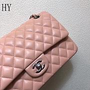 Chanel Classic Flap Bag Quilted Lambskin Pink Silver 25*14*7cm - 3