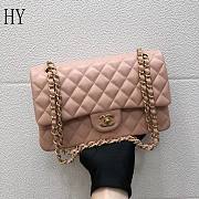 Chanel Classic Flap Bag Quilted Lambskin Pink Gold 25*14*7cm - 1