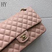 Chanel Classic Flap Bag Quilted Lambskin Pink Gold 25*14*7cm - 4