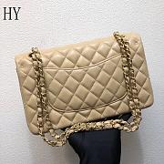 Chanel Classic Flap Bag Quilted Lambskin Beige Gold  25*14*7cm - 3