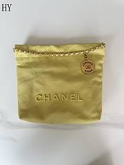 	 Chanel 22 Mini Caviar Yellow Gold 19-20-6cm - 2