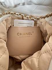 Chanel 22 Mini Caviar White Gold 19-20-6cm - 4