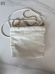 Chanel 22 Mini Caviar White Gold 19-20-6cm - 3