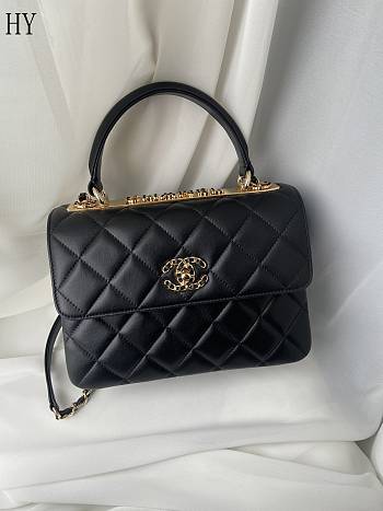 Chanel Trendy CC Flap Bag With Top Handle Black