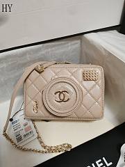 Chanel Camera Bag Beige 11.5×16×6cm - 1